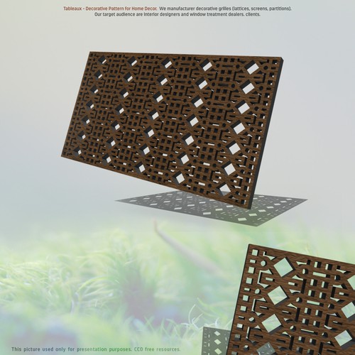 Screen design with the title 'Decorative Pattern for Home Decor'