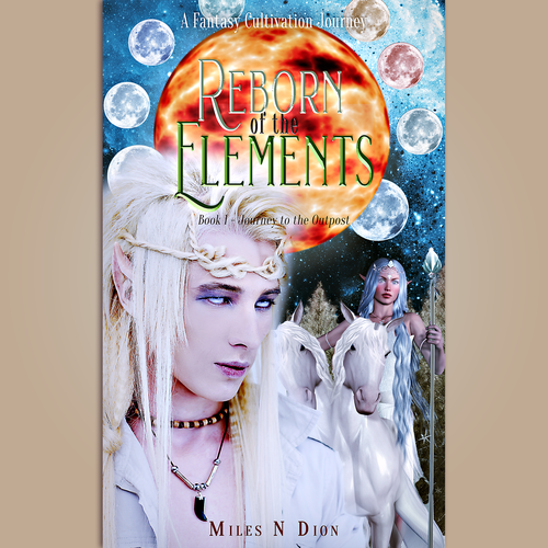 Elf design with the title 'Reborn of the Elements'