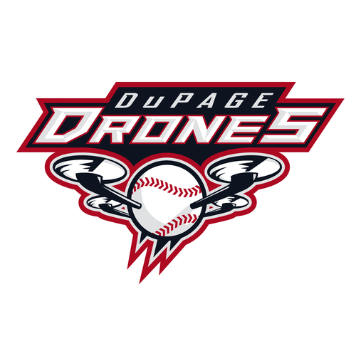 Baseball logo with the title 'DuPage Drones '