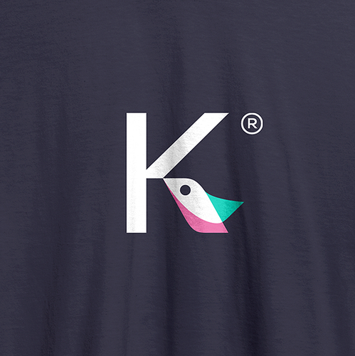 K logo with the title 'Clever logo design.'