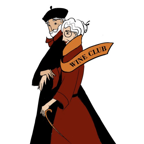 Old-school artwork with the title 'old wine'