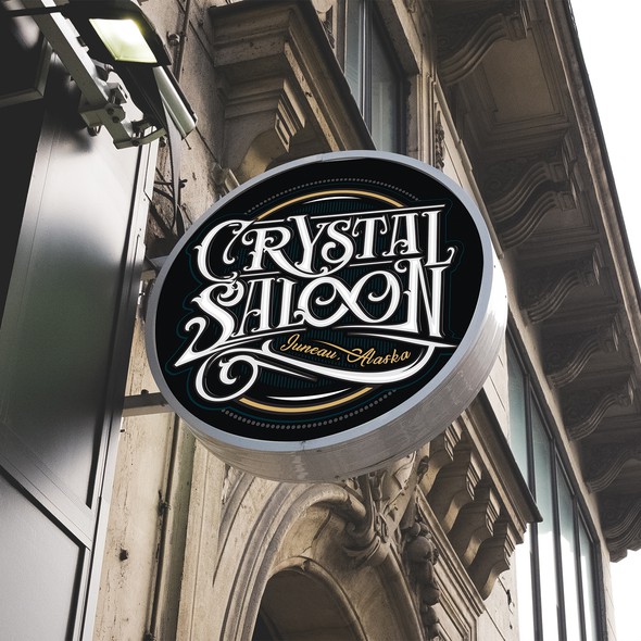 Saloon design with the title 'Crystal Saloon ( Juneau, Alaska)'