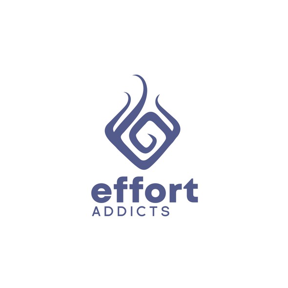 Rustic logo with the title 'Stylized flame logo'