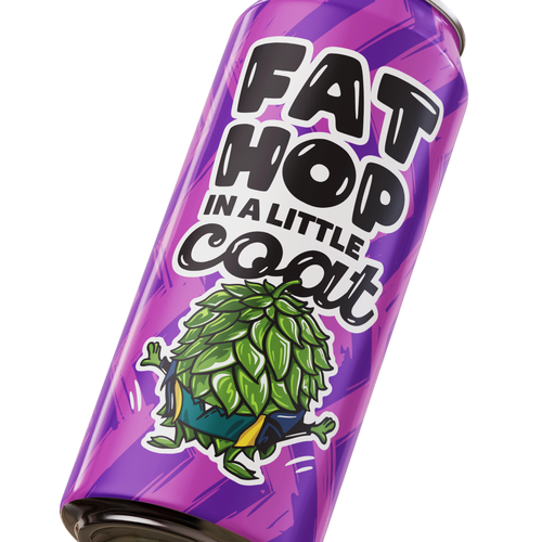Can label with the title 'Temblor Brewing Company - Fat Hop In A Little Coat'