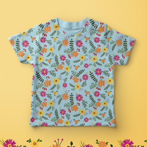 Boho chic design with the title 'Floral pattern'