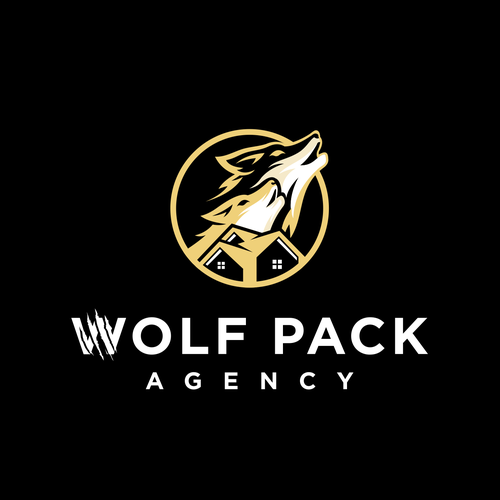 Snow logo with the title 'wolf pack'