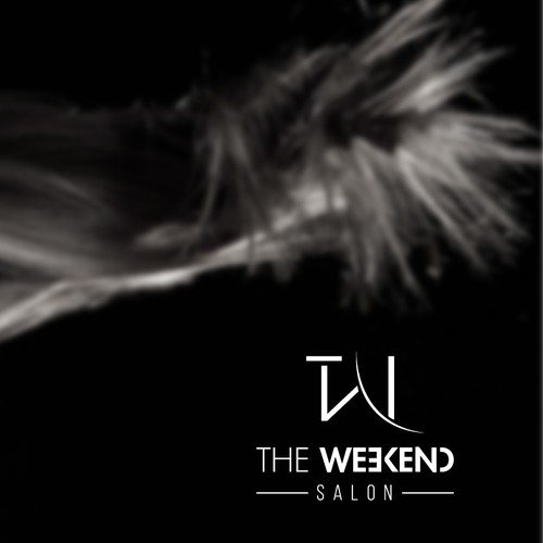Beauty salon design with the title 'Propuesta de logo y portada para The Weekend'