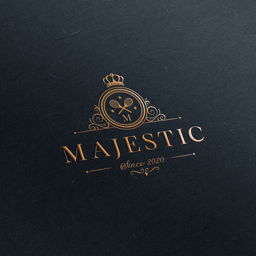 Tennis logo with the title 'Majestic - Luxury Tennis Brand'