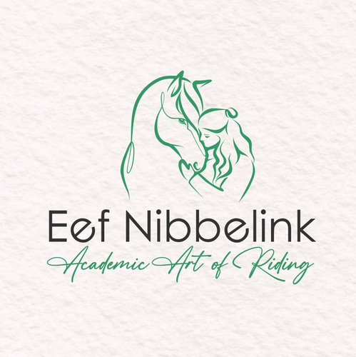 Horse riding logo with the title 'Eef Nibbelink Logo Design'