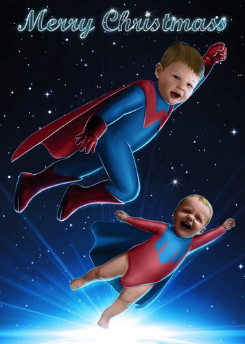 Superhero artwork with the title 'Superhero Kids'