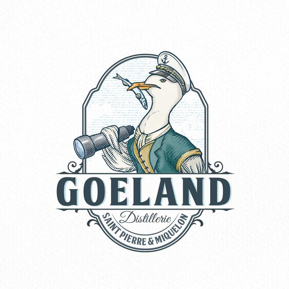 Seagull design with the title 'Goeland'