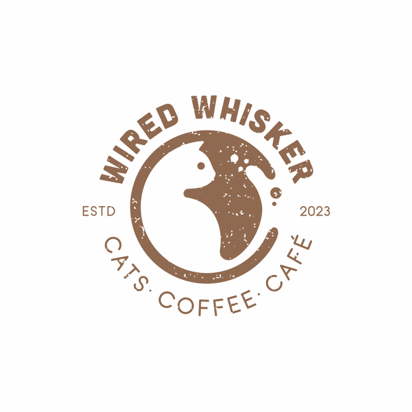 Cafe logo with the title 'Whisker Cafe'