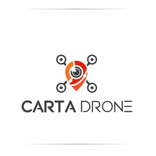 Drone design with the title 'logo carta drone'