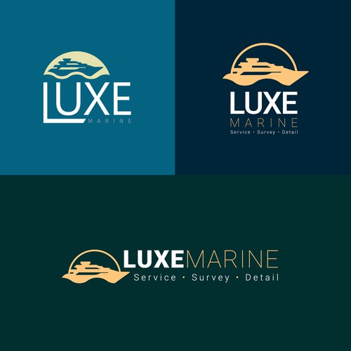 Yacht logo with the title 'Luxe Logo'