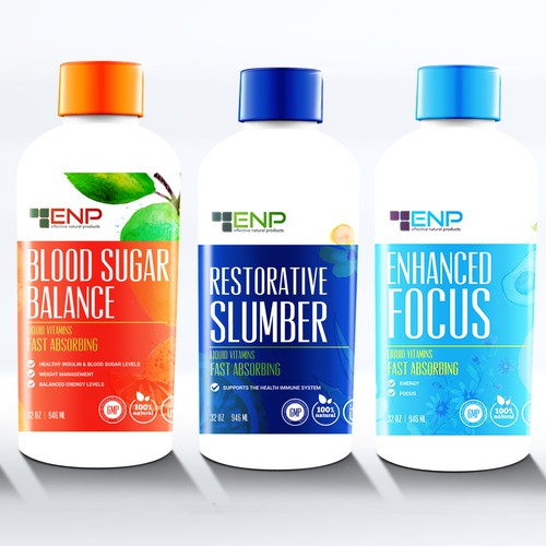 Bottle label with the title 'Bottle label design for vitamins'