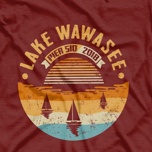 Boat t-shirt with the title 'Lake T-Shirt'