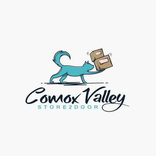 Shopping design with the title 'Delivery Biz fun character'