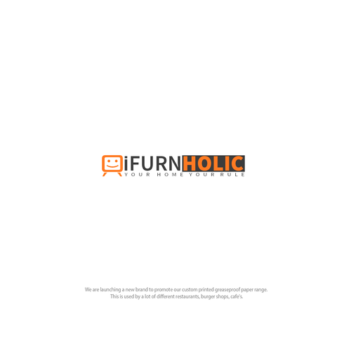 Network brand with the title 'IFURNHOLIC logo design'