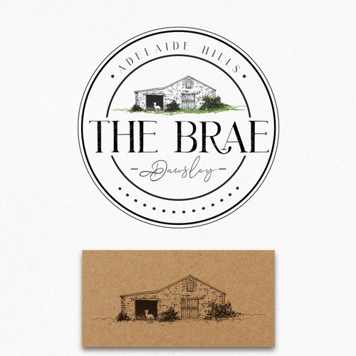 Wedding logo with the title 'Logo for The Brae, Dawesley'