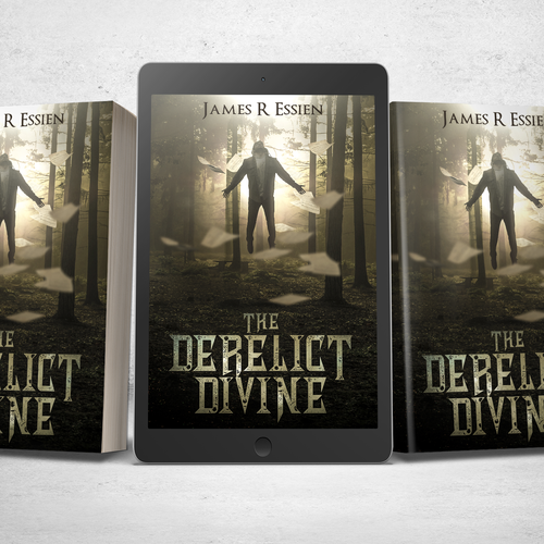 Paranormal book cover with the title 'The Derelict Divine'