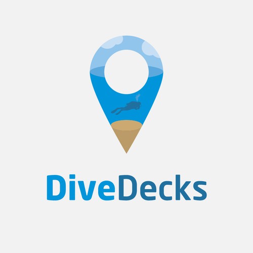 Scuba logo with the title 'Design a logo for DiveDecks - where you'll find your next dive trip!'