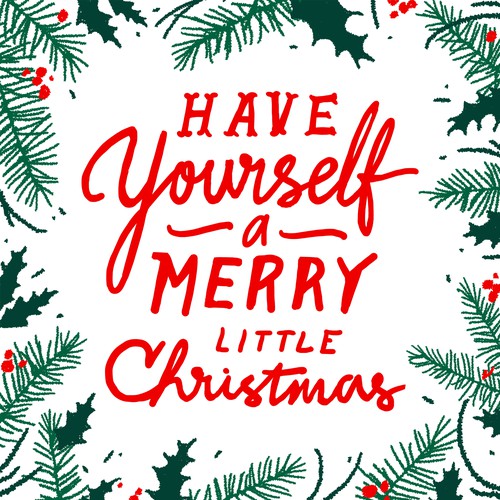 X-mas design with the title 'Design a Christmas Canvas'