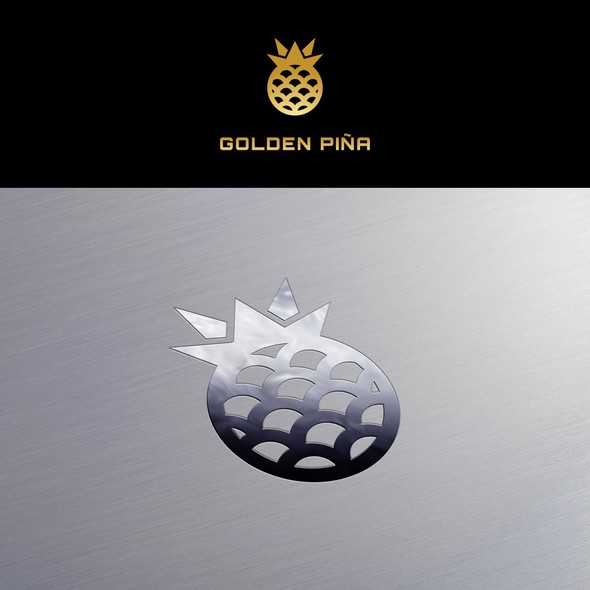 Pineapple brand with the title 'Logo Design for Golden Piña'