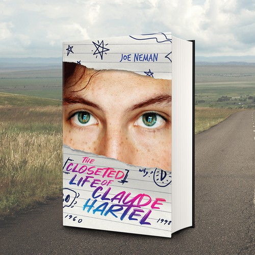 Boy book cover with the title 'Book cover for a Young Adult Lgbt Novel'