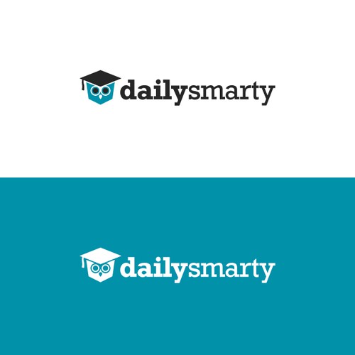 Owl logo with the title 'Logo Design for DailySmarty'