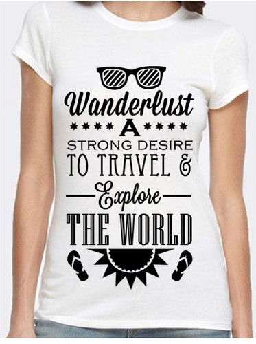 Wanderlust design with the title 'Travel Themed Tshirt Designs Needed!'