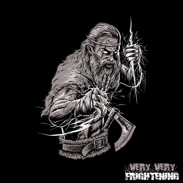 Bold t-shirt with the title 'fighter viking'