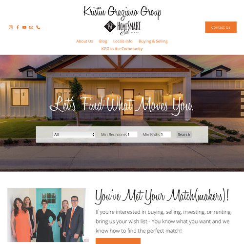 Real estate design with the title 'HomeSmart - Kristin Graziano Group'