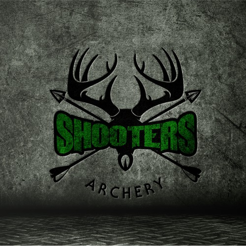 Hunter design with the title 'hunter archery logo concept'