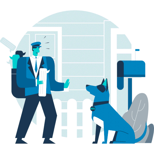 Animated illustration with the title 'You are unable to message a person'