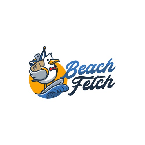 Delivery logo with the title 'Fun Logo for a Beach Delivery Business '