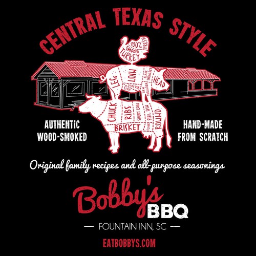 Barbecue design with the title 'T-Shirt design for BBQ Restaurant'