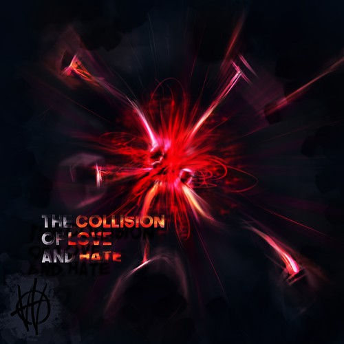 Love artwork with the title 'Collision of Love and Hate'