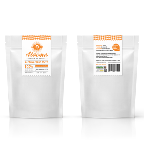 Craft packaging with the title 'Moema'