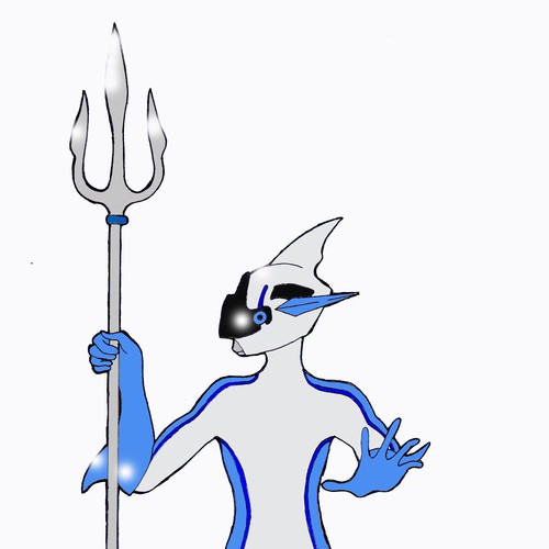 Shark illustration with the title 'Be Famous ...create Sharkman :-)'