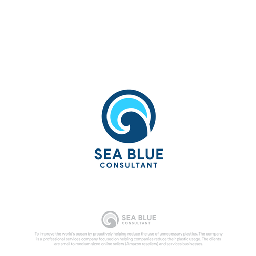 Consultant logo with the title 'logo concept for seablue consultant'