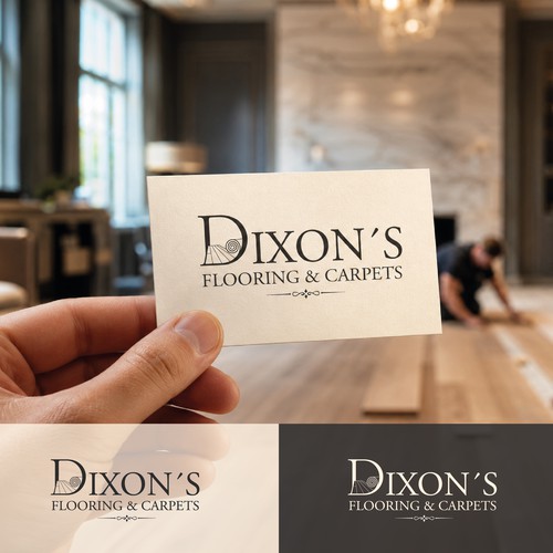 Floor design with the title 'Elegant flooring & interiors wordmark'