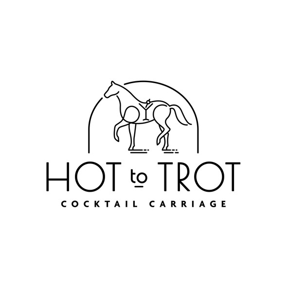 Horse car logo with the title 'Logo for a mobile bar'
