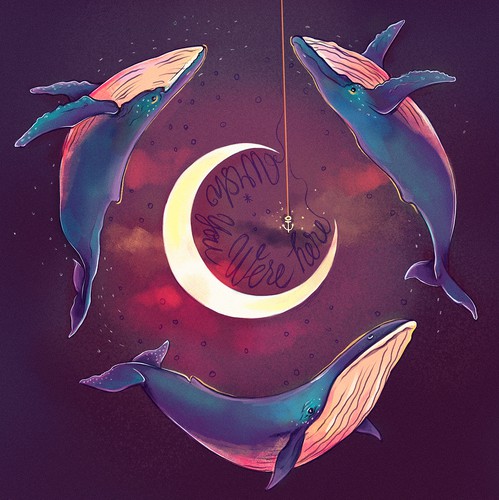 Whale design with the title 'Fantasy artwork'
