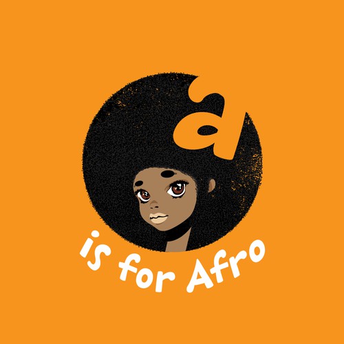 Afro design with the title 'A is for Afro'