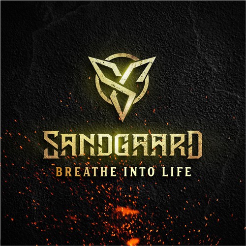 Golden design with the title 'SANDGAARD'