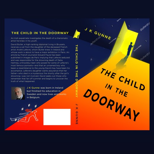 Death design with the title 'The Child in the Doorway'