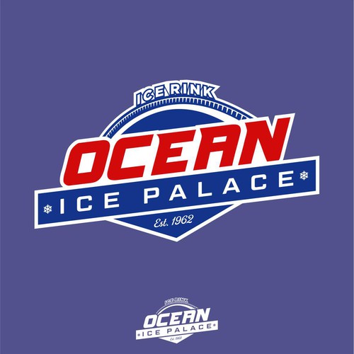 Venue logo with the title 'Winner Ocean Ice Palace Logo Design'