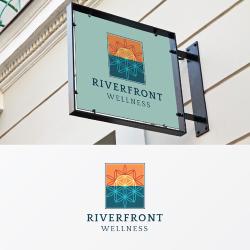 Natural medicine logo with the title 'Logo concept for Riverfront Wellness'