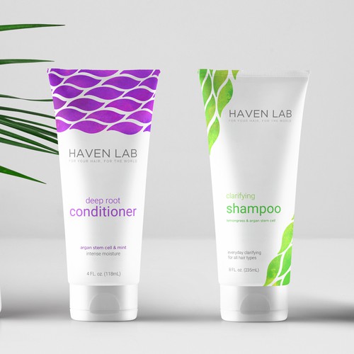 Packaging with the title ' Natural shampoo'