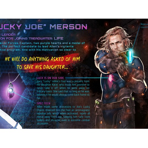 Dark artwork with the title 'A pitch book design'